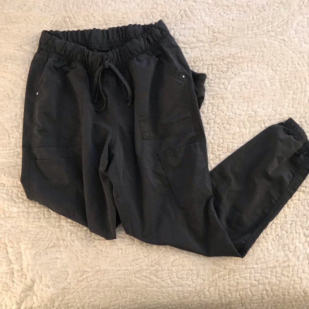 Gray scrub joggers